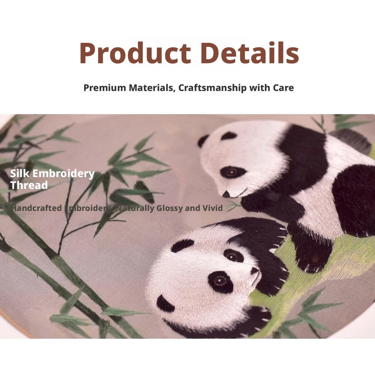 Shu Embroidery Panda Double-Sided Silk Screen